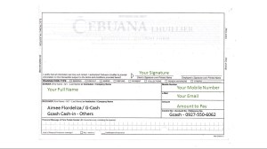 Cebuana Sample Form - GCash In Others