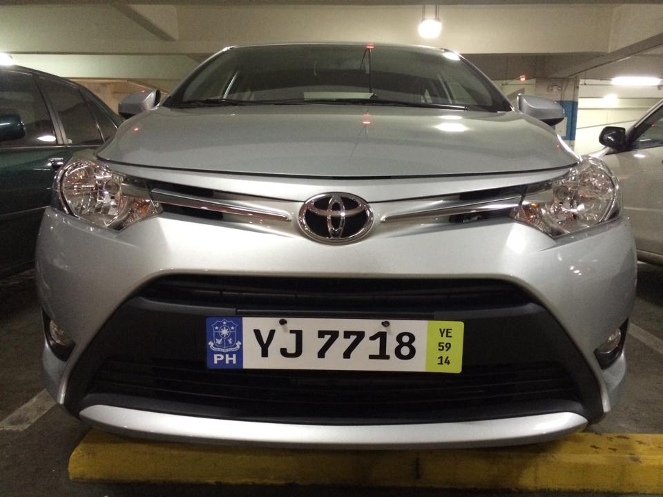 Euro plate on a Toyota Vios