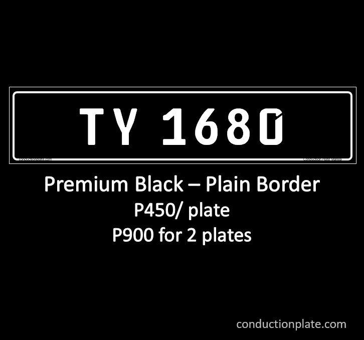 Premium Black Plain Border conduction plate